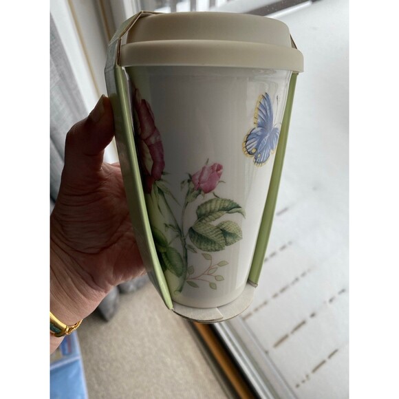 NWT Butterfly Meadow Travel Tumbler double wallby Lenox with lid dishwasher safe - Picture 9 of 12